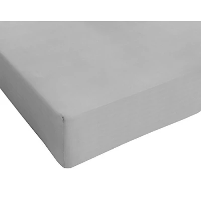 Imagen de Italian Bed Linen Sàbana con angulos de 25cm MAX Color, Gris Claro, Doble pequeño francés