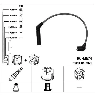 Imagen de NGK 5071 Juego de Cables Encendido 4 MITSUBISHI: Lancer 5 Limousine, COLT 4,