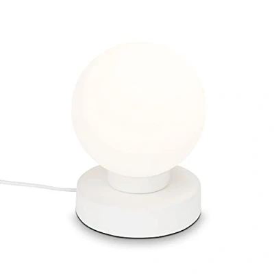 Imagen de BRILONER lámpara de mesa, mesa con interruptor cable, bola luminosa, 1 bombilla E14, máx. 25 W, color blanco, 126 x 157 mm (diámetro altura).