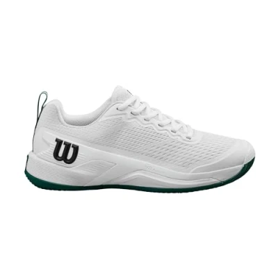 Imagen de Wilson Rush Pro 4.5, Tennis Shoe Hombre, White/White/Aventurine, 44 2/3 EU