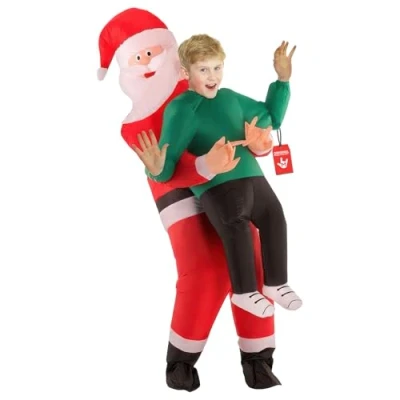 Imagen de Morph Disfraz Papá Noel Hinchable Niño, Papa Traje Navidad Niño Talla Unica
