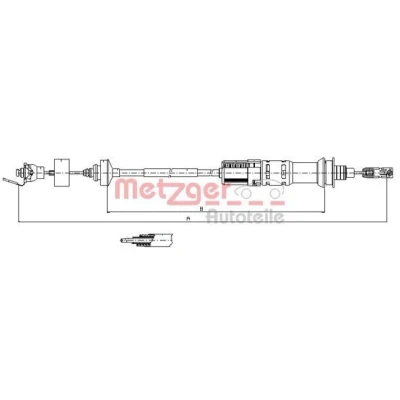 Imagen de METZGER 11.3924 Cable de Embrague con reajuste automático COFLE PEUGEOT: Expert I Furgón, CITROËN: Evasion