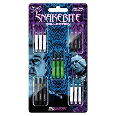 Imagen de RED DRAGON Peter Wright Snakebite Nitro Ionic Dart Shaft Collection 5 Juegos por Paquete (15 cañas en Total)