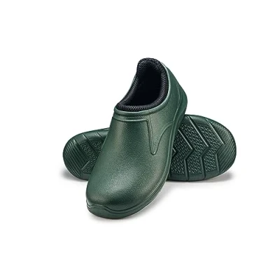 Imagen de ESTRO Zuecos Hombre de Jardín Mujer Zapatillas Verano Zapatos para Ligero Goma K040S (45 EU, Verde Oscuro)