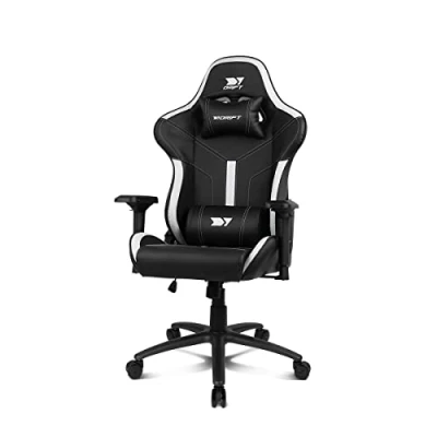 Imagen de Silla gaming Drift DR350, Polipiel, Reposabrazos 4D, Ruedas silenciosas, Inclinación, Blanco