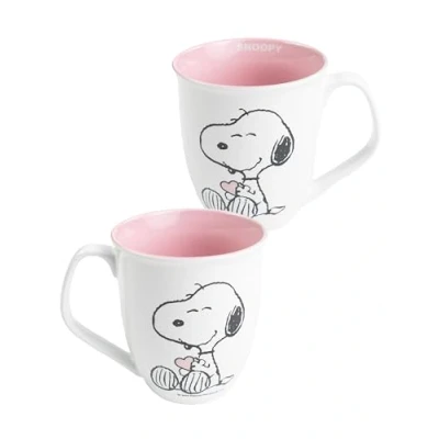 Imagen de United Labels The Peanuts Snoopy Taza de café (280 ml), color rosa y blanco