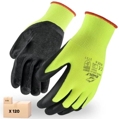 Imagen de BWOLF PAVALAN 12 pares de guantes trabajo para hombre, mujer, mec·nicos, montaje con revestimiento l·tex resistente (12, 10)