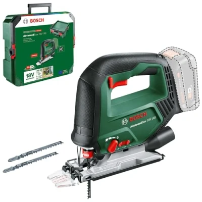 Imagen de Bosch Home and Gardensierra de calar con batería AdvancedSaw 18V 140 (función péndulo; motor Brushless; profundidad corte en madera/acero/alu:140mm/10mm/20mm; 3 hojas; sin ni cargador) Amazon Edition