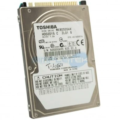 Imagen de Toshiba Disco duro (80 GB, IDE ATA 2,5 pulgadas, MK8032GAX, 5400 rpm, 8 MB, HDD2D15)