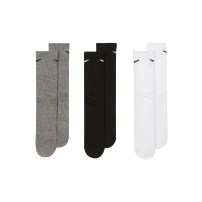 Imagen de Nike Performance Everyday CREW Unisex 3 PACK Calcetines de deporte, Talla: 42 46, White(black)/carbon heather(black)/black(white)