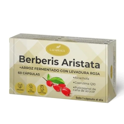 Imagen de Lazarraga Berberina Levadura de Arroz Rojo Coenzima q10 Baja tu Colesterol Función Normal del Corazón Con Monacolina K Pastillas Para el 2 Meses