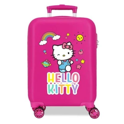 Imagen de Hello Kitty You Are Cute Maleta de Cabina Rosa 33x50x20 cms Rígida ABS Cierre combinación Lateral 28,4L 2 kgs 4 Ruedas Dobles Equipaje Mano