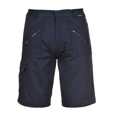 Imagen de Portwest S889 Pantalones Cortos de Trabajo Elásticos Seguridad Azul Marino, L