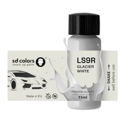 Imagen de SD COLORS Glacier White LS9R 2Y S9R Kit de reparación bolígrafos pintura para retocar (15 ML, código color, S9R, color blanco (sólo pintar)