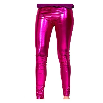 Imagen de Folat Leggings con Aspecto Metalizado Magenta Talla L XL