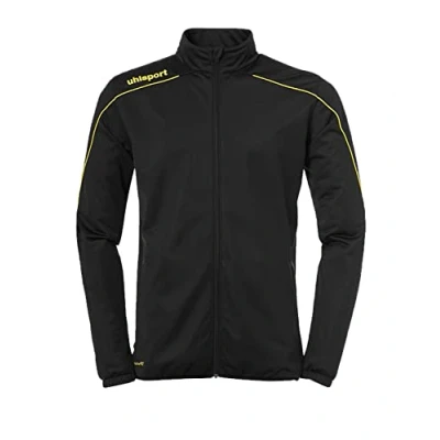 Imagen de Uhlsport Stream 22 Classic Jacket Chaqueta con Cuello Alto, Unisex niños, Black/Lime Yellow, 152