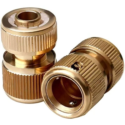 Imagen de Tesmotor Conector de Manguera latón, rápido para 1/2 Pulgadas (21 mm) Graden jardín Extensible, Accesorios Grifo, adaptadores Conectores