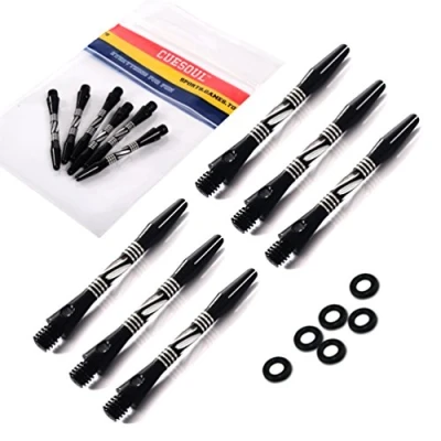 Imagen de CUESOUL 2 Set 2BA Medio Negro Aluminio Dart Ejes Tallo con Juntas Tóricas
