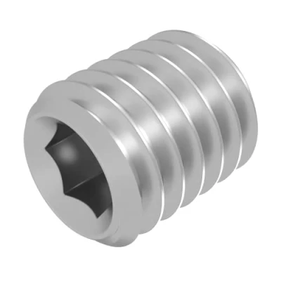 Imagen de SECCARO Tornillo prisionero con cabeza cónica M5 x 6 mm, acero inoxidable V2A VA A2, DIN 913/ISO 4026, hexagonal, 20 unidades