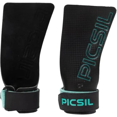 Imagen de PICSIL Falcon Calleras para Cross Training, Grips de 2&amp;3 Agujeros, Almohadilla Extra Mayor Protección y Confort, Gimnasio, Box, Halterofilia, Previenen Ampollas Desgarros, Unisex (G+)