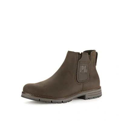 Imagen de Pius Gabor Hombre Botines, de Caballero Botas Chelsea,Cuero Certificado, Plantilla Intercambiable, Suela Superflex,Marrón (Mocca) / 01,48.5 EU 13 UK
