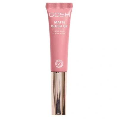 Imagen de GOSH Cream Blush Matte UP I Liquid para un acabado mate y fresco, crema de rubor sedoso con esponja integrada viajes, sin perfume, certificado alérgico vegano 002 Dusty Rose