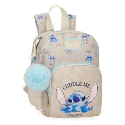 Imagen de Disney Joumma Stitch Cuddle Me happy Mochila Guardería Beige 19x24x10 cms Poliéster