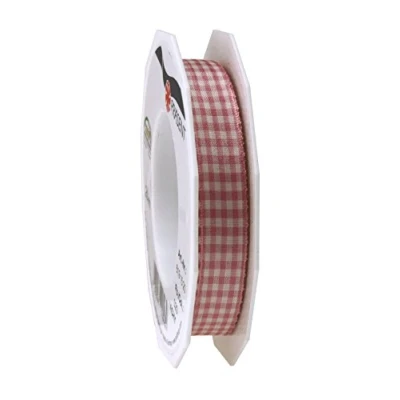 Imagen de PRÄSENT Cinta de Regalo, Poliéster, Rosa Silvestre, 20 m Rolle 15 mm