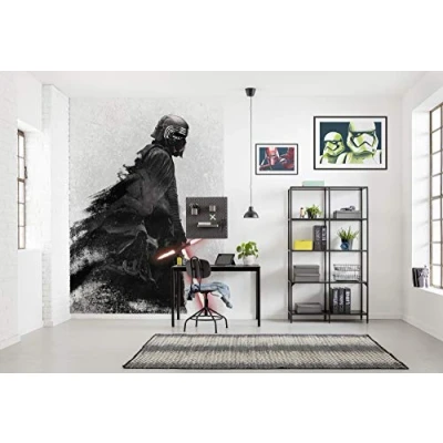 Imagen de Komar Star Wars Papel pintado fotográfico, Fieltro, Schwarz, Weiß, 200 x 280 cm (Breite Höhe), Bahnbreite 50