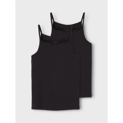 Imagen de Name it Nkfstrap 2 PACK Camiseta interior para niños, Talla: 146/152, Black