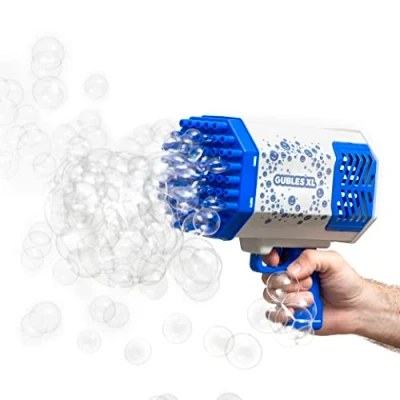 Imagen de InnovaGoods® pomperos para niños cumpleaños, Pistola pompas de jabon con 69 cañones Burbujas y luz LED, cumpleaños Colegio, +3 Años