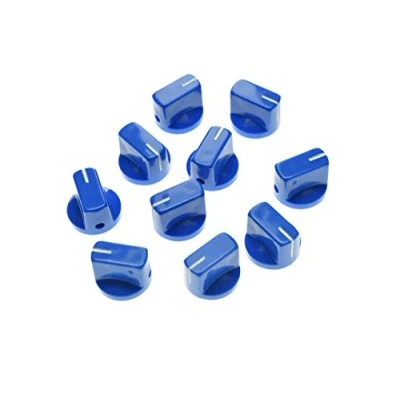 Imagen de KAISH Juego de 10 perillas pedal efecto amplificador para guitarra con tornillo fijación, color azul