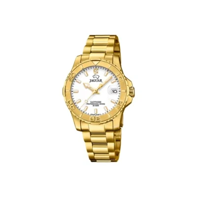 Imagen de JAGUAR Reloj Modelo J898/3 de la colección Woman, Caja 34 mm Blanco con Correa armys Chapado para señora