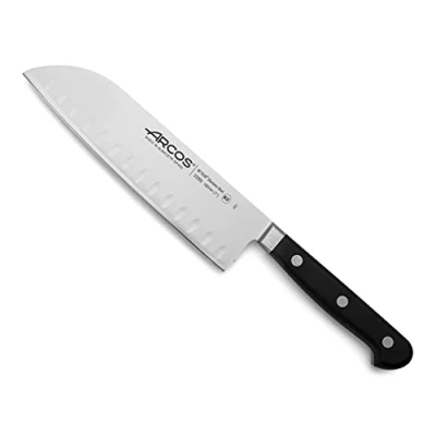 Imagen de Arcos Opera Cuchillo Santoku Acero Inoxidable Forjado NITRUM 180 mm Mango POM Color Negro
