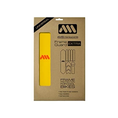 Imagen de All Mountain Style Amsfg2ywor Protector de Cuadro Extra Protege tu Bicicleta posibles arañazos y Golpes, Unisex Adulto, Amarillo/Naranja, XL