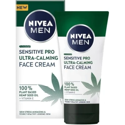 Imagen de NIVEA MEN Sensitive Pro Ultra Calming crema facial Hidratante (1 x 75 ml), de cara para reducir los signos estrés, cuidado hombre