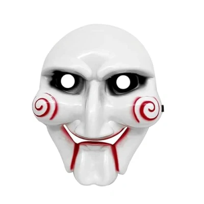 Imagen de Carnavalife Mascara Saw Asesino, Halloween, Clown Billy Mask,Mascara Halloween Adulo,Mascara Terror Pelicula (MASCARA SAW)