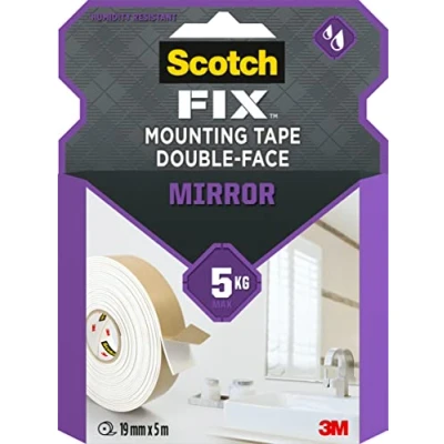 Imagen de Scotch Fix Cinta de montaje espejos 4496W 1950 P, 19mmx5m, 1 rollo/pack (el embalaje puede variar)