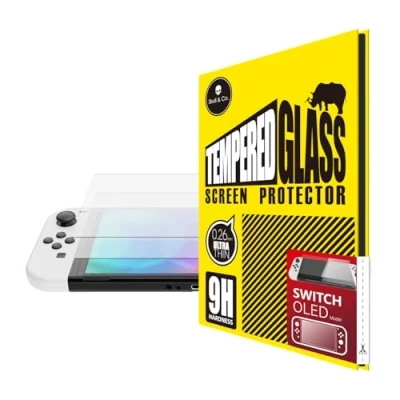 Imagen de Skull &amp; Co. Tempered Glass Screen Protector for Nintendo Switch OLED (2 PACK)