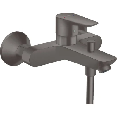 Imagen de hansgrohe Talis E Grifo para bañera (2 funciones), color negro y cromado