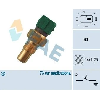 Imagen de FAE 35610 Interruptor de temperatura, testigo líquido refrigerante 60Celsius SUZUKI: Vitara I SUV Cabrio, FIAT: Ducato II Bus