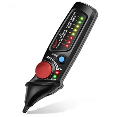 Imagen de Bside AVD06X Pluma probador de voltaje eléctrico sin contacto (12 1000 V, modo dual sensibilidad ajustable libremente, localizador punto interrupción, con 8 indicadores LED y linterna