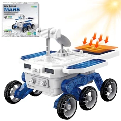 Imagen de OBEST Robot Solar Juguete niños,Kit robotica Rompecabezas ensamblado DIY, Juguetes de construcción experimentos Stem,Regalos Coche Espacial para niños y niñas 8 años adelante