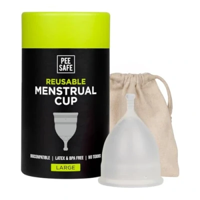 Imagen de PEESAFE Copa Menstrual Grande Talla B a partir de 18 años (haber dado luz por vía vaginal) L Vaginal Sin Infecciones Incluye bolsa viaje