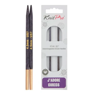Imagen de KnitPro Agujas de tejer J&#039;Adore Cubics circulares intercambiables Para cable 60 cm y más 4,50 mm