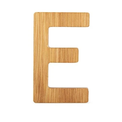 Imagen de Small Foot Letra E de ABC bambú sostenible, Super combinable con Otras Letras como decoración o Placa Puerta, Especialmente Adecuado para Aprender a Leer (Anteriormente) niños Escolares.
