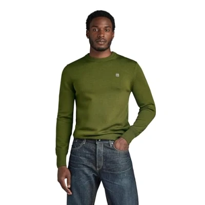 Imagen de G Star Raw Premium Core Knitted Pullover para Hombre, Verde (Dark Olive D21931 B692 C744), M