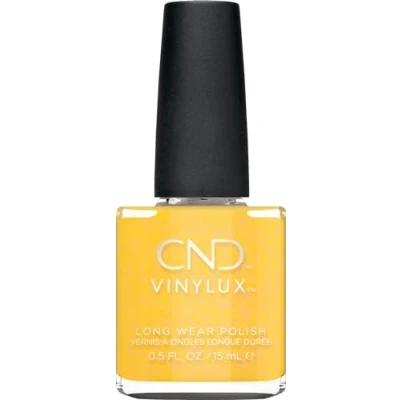 Imagen de CND Esmalte de uñas Vinylux Catching Light n.º 472 amarillo resistente a los arañazos y secado rápido Gleam &amp; Glow Collection Original