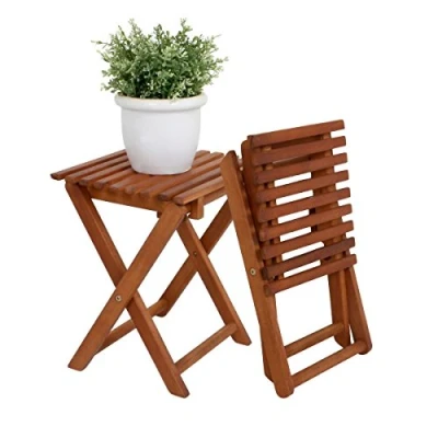 Imagen de Spetebo Taburete plegable de madera eucalipto