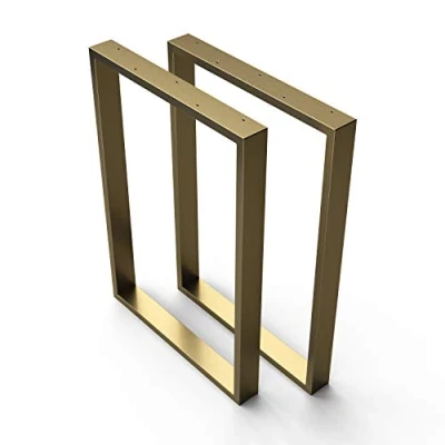 Imagen de sossai® mesa Estructura Acero 2 Piezas patas de carga pesada Ancho 70 cm x Altura 72 TKK1 Color: Oro